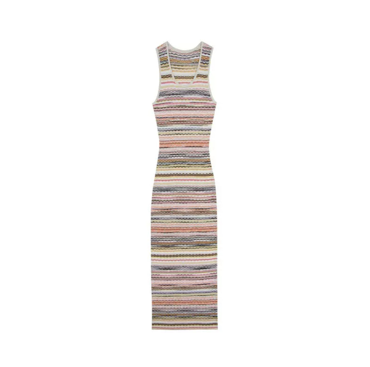 ROBE LONGUE RAYÉE TRICOT — ÉDITION SAINT-TROPEZ